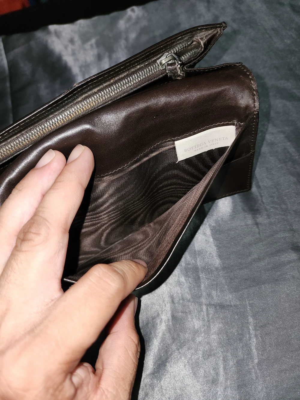 Bottega Veneta- WOVEN Long Wallet- CHOCOLATE BROWN